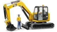 Bruder 02466 Cat Minibagger mit Bauarbeiter