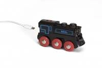 BRIO World - Schwarze Akku-Lok mit Mini-USB