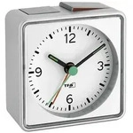 TFA Dostmann 60.1013.54 Quarz Wecker Silber Alarmzeiten 1 Fluoreszierend Zeiger