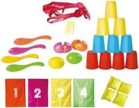 Knorrtoys 56000 - Party Set FUN, 32teilig, Sackh&uuml;pfen, Eierlaufen, Dosenwerfen