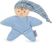 Spielpuppe mit Zipfelm&uuml;tze blau 16cm inkl. Rassel