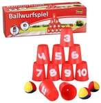 Idena Ballwurfspiel 10 Becher und 3 B&auml;llen