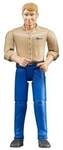 Mann mit hellem Hauttyp/blauer Hose