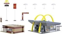 Vollmer 43635 H0 McDonald&acute;s Schnellrestaurant mit McCaf&eacute;