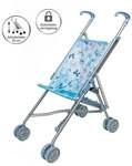 Idena Puppenbuggy zusammenklappbar blau 52x26x55cm Schiebeh&ouml;he 55cm