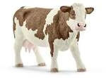 Schleich 13801 - Farm World, Fleckvieh Kuh, Tierfigur, Bauernhoftier