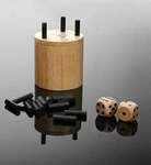 BestSaller 3030 - Super Six Holz, kleine Version, 36 Spielst&auml;bchen & 2 W&uuml;rfel,