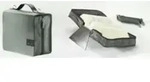 SartoriusSKIN Tasche BASIC Gr. L in Silber-Grau mit Tragegurt & Buchst&uuml;tze