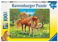 Puzzle Ravensburger Pferdegl&uuml;ck auf der Wiese 100 Teile XXL