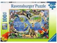 Puzzle Ravensburger Tierisch um die Welt 100 Teile XXL