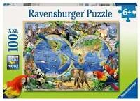 Puzzle Ravensburger Tierisch um die Welt 100 Teile XXL