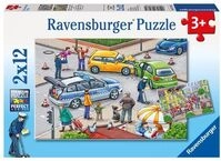 Puzzle Ravensburger Mit Blaulicht unterwegs 2 X 12 Teile