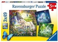 Puzzle Ravensburger Sch&ouml;ne Einh&ouml;rner 3 X 49 Teile