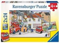 Puzzle Ravensburger Bei der Feuerwehr 2 X 24 Teile