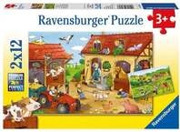 Puzzle Ravensburger Flei&szlig;ig auf dem Bauernhof 2 X 12 Teile