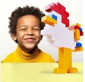 Simba 104118898 - Blox Steine in Dose, Konstruktionsspielzeug, 100, gelb