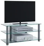 TV M&ouml;bel Sideboard Fernseh Rack Alu Glas Netasa