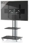 TV Standfu&szlig; Glas Fernseh Rollen St&auml;nder Fu&szlig; Tosal