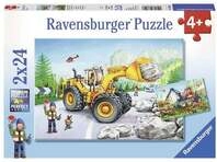 Puzzle Ravensburger Bagger und Waldtraktor 2 X 24 Teile