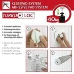 Turbo-Loc&reg; Edelstahl Haartrocknerhalter, rostfrei, Befestigen ohne bohren