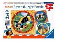 Puzzle Ravensburger YAK: Yakari, der tapfere Indianer 3 X 49 Teile