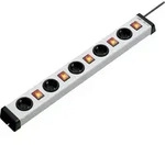 Ehmann 0202x00052301 Steckdosenleiste mit Schalter 5fach Grau, Schwarz Schutzkontakt