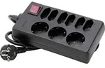 Kopp 129805005 Steckdosenleiste mit Schalter 9fach Schwarz Schutzkontakt 1St.