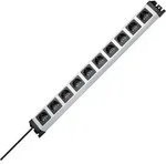 Kopp 227120011 Steckdosenleiste 10fach Grau, Schwarz Schutzkontakt 1St.
