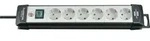 Brennenstuhl 1951560100 Steckdosenleiste mit Schalter 6fach Schwarz, Lichtgrau