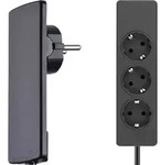 EVOline 151000156100 Steckdosenleiste 3fach Schwarz Schutzkontakt 1St.