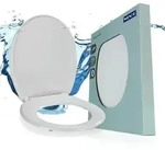 WC Sitz Mod. Vigone Wei&szlig;, Toilettensitz aus antibakteriellem Duroplast