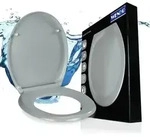 WC Sitz Mod. Ottana Hellgrau, Toilettendeckel mit Absenkautomatik