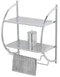 Exclusiv Wandregal mit 2 Ablagen, mit Handtuchhalter
