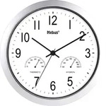 Mebus 06992 Quarz Wanduhr 25.5cm Silber