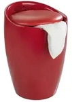 Hocker Mod. Candy Red, mit abnehmbarem W&auml;schesammler