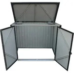 Metall M&uuml;lltonnenbox Schloss 2x 240 l abschlie&szlig;bar
