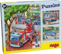 Puzzles Polizei, Feuerwehr & Co. 3 Motive