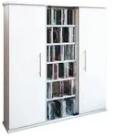 Holz CD DVD Stand Regal Schrank Santo Glast&uuml;r