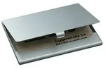 SIGEL Visitenkartenetui Aluminium, silber matt