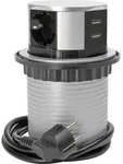 Kopp 229005011 Steckdosenturm 3fach Silber Schutzkontakt 1St.