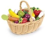 Obst- und Gem&uuml;se Sortiment Im Korb - 24-teiliges Spielset f&uuml;r kleine K&ouml;che