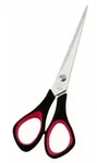 Schere Universal f&uuml;r Linksh&auml;nder schwarz/rot 16cm