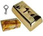 Spardose Goldbarren 16,5x8,5x5cm