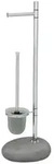 Stand WC-Garnitur Mod. Pebble Stone Grey, aus Polyresin
