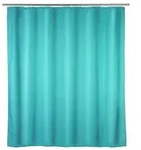 Anti-Schimmel Duschvorhang Uni Light Blue, Textil (Polyester), 180 x 200 cm, waschbar