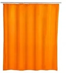 Anti-Schimmel Duschvorhang Uni Orange, aus 100 % Polyester