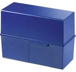 HAN 975-14 Karteibox Blau max. Anzahl der Karten: 500 Karten DIN A5 quer Deckel als