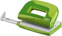 Novus Locher E 210 fresh, bis 10 Blatt fresh gr&uuml;n/grau, Anschlagschiene