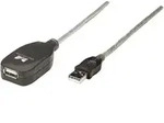 Manhattan USB-Kabel USB 2.0 USB-A Stecker, USB-A Buchse 5.00m Transparent 519779