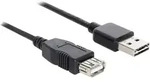 Delock USB-Kabel USB 2.0 USB-A Stecker, USB-A Buchse 5.00 m Schwarz beidseitig
